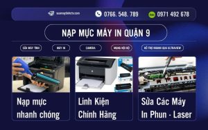 Nạp mực máy in tại nhà quận 9 